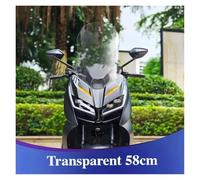 Windscreen Deflector For 368D 368 D Motorcycle Modification Raise And Widen Front Windshield Windscreen Weather Shield Goggles With Bracket Double Bubble Windscreen(Transparen 58cm)