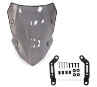 Windscreen Deflectors For Z500 ABS 2024 2025 Motorcycle Windscreen Windshield Double Bubble Motorbike Deflector Upgrade Accessories Replacement(Grey)