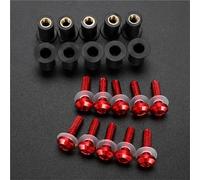 Windscreen Fastener Motorcycle Windshield Bolts Kit For Bajaj For Pulsar 200 NS RS AS 150 180 Fairing Bolt Set Screws And Nuts Fasteners Motobike Fairing Nut Bolt Screw(Red)