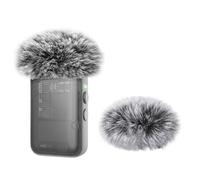 Windscreen for DJI Mic 2 Transmitter Cover/Osmo Pocket 3 Lavalier Microphone Accessories 2 Pack Furry Wind Muff Pop Filter Noise Reduction Foam - Grey