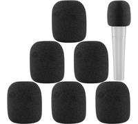 Windscreen for SM58, Microphone Windscreen Foam Cover Pop Filter for Shure SM58 SM48, Microphone Cover, Noise Reduction Replacement Black 6 Pack
