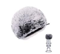 Windscreen Microphone Windscreen Cover Microphone Skin Furry Microphone Windscreen Grey Microphone Cover Plush Screen Microphone for Scene, Family Party