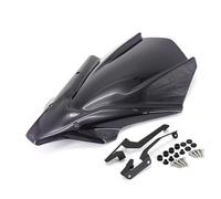 Windscreen Motorcycle Windscreen For MT-07 2021- Transparent/Smoke Black Windshield Front Screen Wind Deflectors Spoiler windproof Fairing(Smoke black)