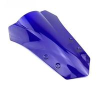 Windscreen Motorcycle Windshield Deflectors For MT-09 Tracer FJ09 2015 2016 Black Double Bubble Screen Extension Wind Spoiler windproof Fairing(BLUE)