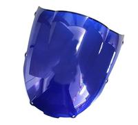 Windscreen Motorcycle Windshield For For Ninja For ZX6R 636 For ZZR600 2000-2009 Wind Deflectors Screen Double Bubble Spoiler windproof Fairing(BLUE)