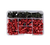 Windscreen Nuts For Ninja ZX-4R ZX-6R ZX-10R ZX-25R For Ninja 250 300 400 500 650 1000 Motorcycle Windscreen Fairing Bolts Kit Motorcycle Screw Kit(RED,155pcs)