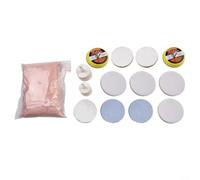 Windscreen Polishing Kit for Drill Glass Scratch Removal with Cerium Oxide Powder Car Windshield Repair Set Fine Scratches Haze Water Spots 3 Inch Pads