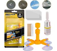 Windscreen Repair Kit, Windshield Repair Kits Fix Glass Chip Crack Car Windscreen For Fix Auto Cracks, Scratch, Nicks, Half-Moon, Star-Shaped, Bulls-Eye By Yourself Easily