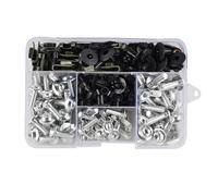 Windscreen Screws Set Motorcycle Fairing Body Bolts Kit For BENELLI TRK702 TRK 702 195PCS Fastener Clips Bodywork Screws Nuts Fixing Motorbike Fairing Bolts Kit,Nuts(Silver)