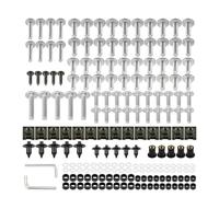 Windscreen Screws Set Motorcycle Fairing Body Bolts Kit For For Ninja650R For Ninja 650R Fastener Nuts Bodywork Fixing Clips Screws Motorbike Fairing Bolts Kit,Nuts(Silver)