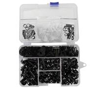 Windscreen Screws Set Motorcycle Fairing Body Bolts Kit For Suzuki DL1000 XT1000 DL XT 1000 Fastener Nuts Bodywork Fixing Clips Screws Motorbike Fairing Bolts Kit,Nuts(Black)
