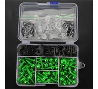 Windscreen Screws Set Motorcycle Fairing Body Bolts Kit For Suzuki For VSTROM1050 For V-STROM 1050 XT Bodywork Nuts Screws Fixing Fastener Clips Motorbike Fairing Bolts Kit,Nuts(Green)