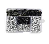 Windscreen Screws Set Motorcycle Fairing Bolts Kit For Suzuki For Katana SV650 SV 650 195pcs Fastener Screws Bodywork Fixing Nuts Clips Motorbike Fairing Bolts Kit,Nuts(Silver)