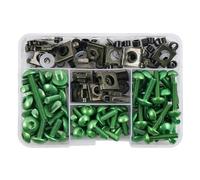 Windscreen Screws Set Motorcycle Fairing Screws Nuts Kit For YZFR25 YZF-R25 YZF R25 Fastener Clips Bolts Bodywork Fixing Motorbike Fairing Bolts Kit,Nuts(Green)
