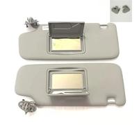 Windscreen Sun Blocker Grey Sun Visor Makeup Mirror Fit for Daewoo Matiz for Chevrolet Chevy for Sonic Spark 2012-2016 parts(A pair and 2clips)