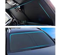Windscreen Sun Shade for Ford Fiesta St-Line/Active 2008-2020 2021 2022 2023 2024, Foldable Front Windshield Sunshade, Anti-UV Heat Insulation, Keep Vehicle Cool, Car Accessories,Black