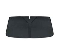 Windscreen Sun Shade for Seat Ateca 2016-2024, Foldable Car Front Window Sunshade with Mirror Cutout UV Reflector Heat Insulator,A/Black-L/145 * 80cm