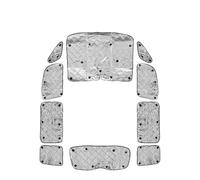 Windscreen Sunshade For Mitsubishi For Delica D:5 4 Layers Structure Car Model Specific Heatproof Shading Heat Insulation 10P Silver Sunshade Windshield Sun Shade