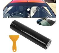 Windscreen Sunstrip Decal, 140 x 20cm Universal Pvc Car Windshield Sticker, Car Windscreens Sunstrip, Shield From the Sun, Car Van Windscreen Sun Strip Gloss Black with Scraper for Most Models