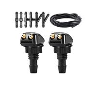 Windscreen Washer Jets Pair of Universal Front Windshield Washer Wiper Nozzle Sprayer Hood Sprinkler Water Spout Outlet Screw Retained(Set C)(Set C)