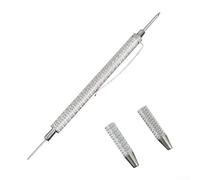 Windscreen Washer Nozzle Tool 2 in 1 Cleaner Needle for Jet Adjustment Removing Blockages Debris Aluminium Alloy Silver Car Van Motorcycle Maintenance Kit Compact Design