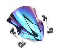 Windscreen Windshield Motorcycle Adjustable Bracket Windscreen Windshield Visor For Y&amaha MT125 FZ FZ1 FZ6 FZ8 FZ8N XJ6 MT-01 MT03 MT07 2013 Wind Deflector(Iridium)