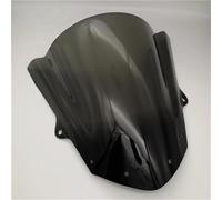Windscreen Windshield Motorcycle Windshield Windscreen Wind Deflectore For K&awasaki ZX6R ZX-6R 2009-2017 Smoke Clear Wind Shield Screen Protector Wind Deflector(BLACK)