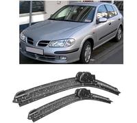Windscreen Wipers Fits For Nissan Almera Tino N16 2000-2006,Aerodynamic Consistent All Climate Efficiency Durable Flexible Easy To Install.