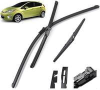 Windscreen Wipers for Ford Fiesta 7 2008-2016 26"+15"+12", Front Rear Wiper blades Windshield Windscreen Window Brushes Set of Wiper Wiper replacement