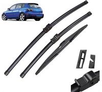 Windscreen Wipers for Mazda 3 BK 2004-2008 21"+19"+14", Front Rear Wiper blades Windshield Windscreen Window Brushes Set of Wiper Wiper replacement