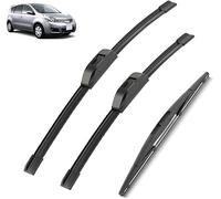 Windscreen Wipers for Nissan Note MK1 E11 2004-2013 24" 14" 12", Front Rear Wiper blades Windshield Windscreen Window Brushes Set of Wiper Wiper replacement