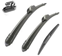 Windscreen Wipers for Nissan Tiida 2003-2006 24"+14"+12", Front Rear Wiper blades Windshield Windscreen Window Brushes Set of Wiper Wiper replacement