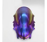 Windshield Airflow Adjustable Extension Wind Windproof Double Bubble Windscreen For YZF R25 R3 Yzf-r25 Yzf-r319-20(Purple)