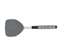 Windshield Cleaning Tool with Long Handle - Microfibre Covers & Spray Bottle Included - Auto Inside Glass Wiper for Hard to Reach Spots - Red(Gray)