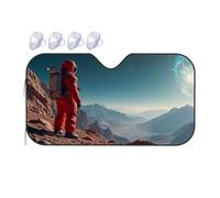 Windshield Cover Sun Shade Astronaut On Mars Admiring The View Of Earth Car Windshield Sunshade Sun Shade For Car Windshield Sun Shade(70x130cm)