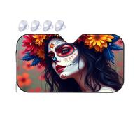 Windshield Cover Sun Shade Day Of The Dead: A Floral Tribute Car Windshield Sunshade Window Sun Shade For Car Car Visor(70x130cm)