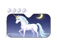 Windshield Cover Sun Shade Magical Unicorn Under The Moonlit Sky Car Windshield Sunshade Window Sun Shade For Car Car Visor(76x140cm)
