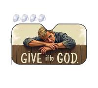 Windshield Cover Sun Shade Trust In God'S Plan Car Windshield Sunshade Window Sun Shade For Car Car Visor(76x140cm)