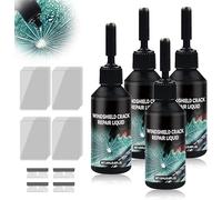 Windshield Crack Repair Kit, 2026 New Glass Repair Liquid for Cracks, Windshield Repair Kit, Cracks Gone Glass Kit Automotive Windscreen Tool(4 PCS)