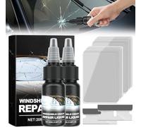 Windshield Crack Repair Kit - Cracks Gone Glass Repair Kit, Upgrade Car Windshield Crack Repair Fluid for Automotive Windscreen Tool, Glass Crack Repair Liquid for Chips and Cracks (2PCS)