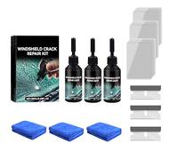 Windshield Crack Repair Kit, Glass Cracked Repair Kits for Chips & Cracks, Glass Scratch Remove Liquid for Quick Fix Windscreen, for Quick Fix Windscreen Cracks, Scratch, Chips, Nicks (3)