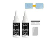 Windshield Crack Repairing Glue, DIY Automotive Glass Nano Repair Fluid, Quick Repair Scratch Cracks Repair Kit, For Fix Auto Glass Windshield Crack Scratch Half -Moon Crescents (2PCS)