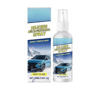 Windshield De Icer Spray Ice Melting Solution Instant Frost Winter For Car Windows Locks And Wipers In Extreme Cold Conditions (White, 14.5X3.2cm)