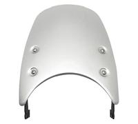 windshield deflector Motorcycle Windshield CNC Aluminum Wind Deflector Windscreen Fairing Screen For Ducati Scrambler Sixty2 2016-2019 Street Classic 2018(Silver)