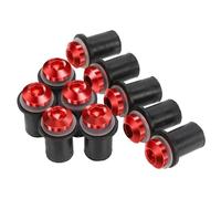 Windshield Fastener Motorcycle Windshield Bolts Kit For Aprilia RS V4 125 For Dorsoduro 750 RS-125 Fixing Mounting Screws Nuts Fairing Fastener Motobike Rubber fairing Bolts(Red)