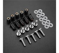 Windshield Fastener Motorcycle Windshield Bolts Kit For YA&MAHA For Fazer8 FZ16 FJR 1300 FJR-1300 Fixing Mounting Screws Nuts Fairing Fastener Motobike Rubber fairing Bolts(Silver)
