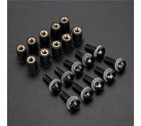 Windshield Fastener Motorcycle Windshield Screws Kit For Suzuki GSXR 600 GSXR750 GSX-R 1000 K1 K2 K3 K4 K5 K6 K7 K8 K9 Windscreen Fastener Nuts Bolts Motobike Rubber fairing Bolts(Black)
