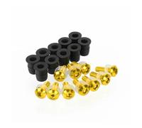 Windshield Fasteners For G310GS 2017-2022 5mm 10PCS Motorcycle Windshield Bolts Screw Nut Fastener(Yellow)