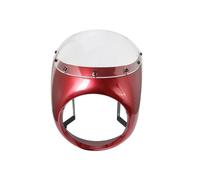 Windshield For Motorcycle Red/White Front Headlight Fairing Windshield Universal 7inch/16.5~18cm Headlamp Windscreen
