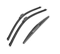 Windshield Front Rear Wiper Blades Windshield Windscreen Window 3PCS For Mitsubishi For Grandis 2003-2011 28"+22"+12"(9mm J Hooks)